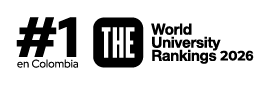 Insignia que reconoce a la Universidad de la Costa CUC como la número 1 en Colombia según el THE World University Rankings 2026